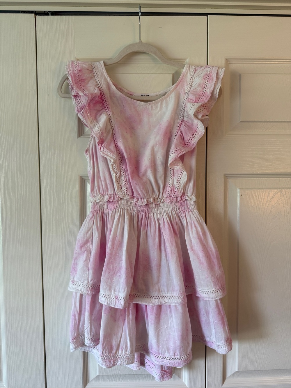 BB Dakota by Steve Madden Pink Ruffle Tiered Mini Dress